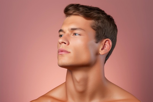 Relleno de mentón con ácido hialurónico - Hombre con un perfil facial atractivo y varonil gracias al relleno de mentón realizado en la mejor clínica estética Madrid