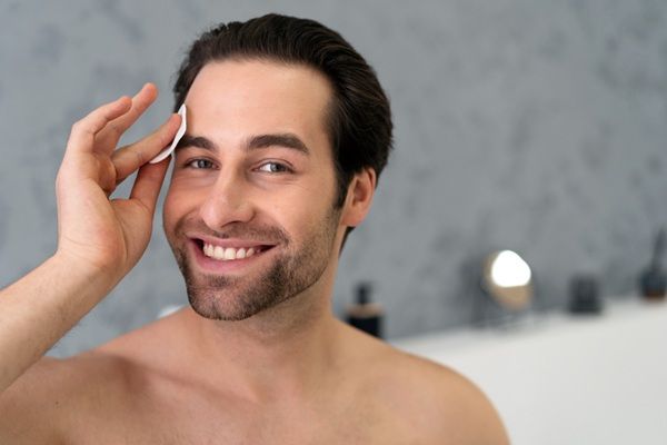 Bótox Barcelona - Hombre feliz con el tratamiento de bótox en las mejores clínicas estéticas Barcelona para rejuvenecer el rostro sin cirugía y eliminar las arrugas