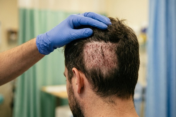 Errores en injerto capilar - Hombre con una zona donante sobreexplotada por un mal procedimiento de trasplante capilar al no visitar la mejor clínica injerto capilar España