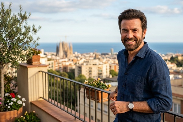 Injerto capilar antes y después - Hombre feliz con los resultados del trasplante capilar realizado en la mejor clínica injerto capilar Barcelona